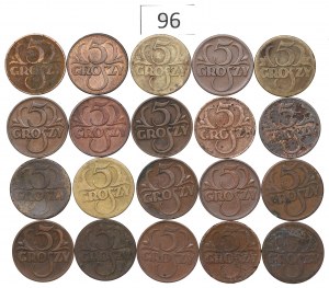 Second Republic, Set of 5 pennies 1923-39