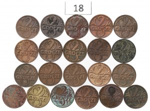 Second Republic, Set of 2 pennies 1923-39
