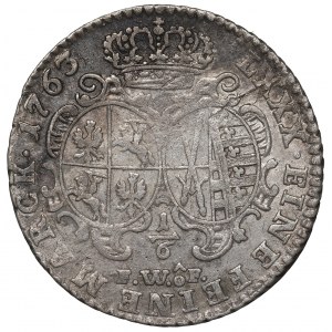Germany, Saxony, Friedrich August II, 1/6 thaler 1763