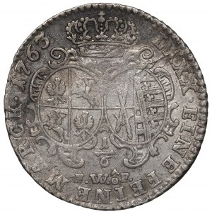 Germany, Saxony, Friedrich August II, 1/6 thaler 1763