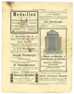 Blatter fur Munzfreunde 1906