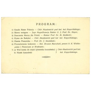 II RP, Zaproszenie na galę z okazji 10-lecia odzyskania morza 1930