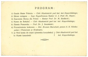 II RP, Invitation to the gala to celebrate the 10th anniversary of the recovery of the sea 1930