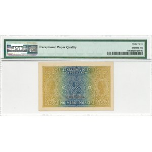 1/2 mkp 1916 A Jenerał - NUMERATOR WIŚNIOWY - PMG 63EPQ