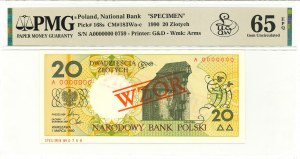 20 gold 1990 - A - MODEL / SPECIMEN - PMG 65 EPQ