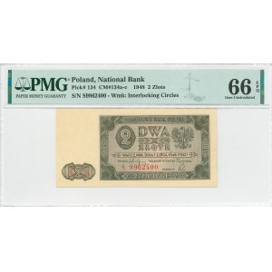 PRL, 2 złote 1948 ser. S - PMG 66 EPQ