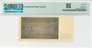 PRL, 2 zloty 1948 ser. S - PMG 66 EPQ