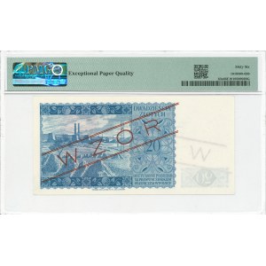 20 złotych 1939 Londyn - WZÓR - A 012345 - PMG 66 EPQ
