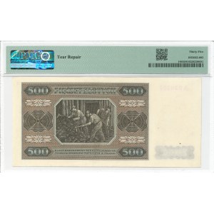 PRL, 500 złotych 1948 A - PMG 35