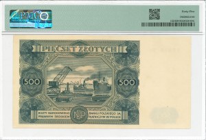 People's Republic of Poland, 500 gold 1947 D2 - PMG 45