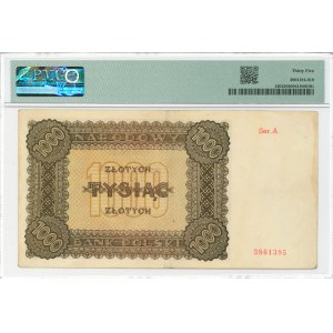 PRL, 1000 złotych 1945 A - PMG 35