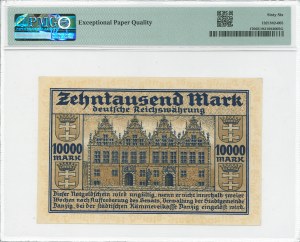 Gdansk, 10,000 marks 1923 - PMG 66 EPQ - OKAZOWY !