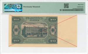PRL, 20 zloty 1948 AD - SPECIMEN - PMG 64