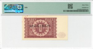 PRL, 1 zloty 1946 - SPECIMEN - PMG 63
