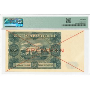 500 złotych 1947 X 789000 - SPECIMEN - PMG 64
