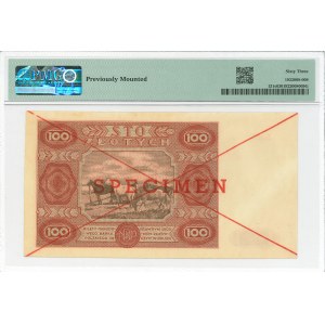 PRL, 100 złotych 1947 A - SPECIMEN - PMG 63