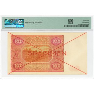 PRL, 100 złotych 1946 A - SPECIMEN - PMG 64