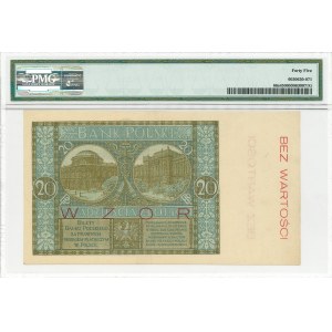 II RP, 20 złotych 1926 K - WZÓR - PMG 45