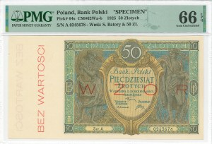 50 Gold 1925 A - MODEL - PMG 66 EPQ.