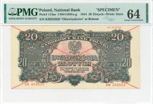 PRL, 20 zloty 1944 , 