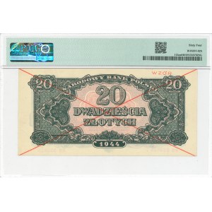 PRL, 20 złotych 1944 , ...owe KM - WZÓR - PMG 64