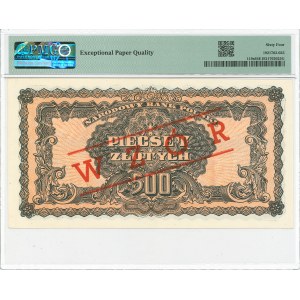 PRL, 500 złotych 1944 , ...owe Ax - WZÓR - PMG 64 EPQ