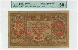 1000 mkp General 1916 - MUSTER / DRUCKPROBE - PMG 50