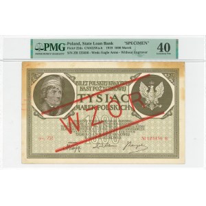 1000 marek 1919 ZR - WZÓR - PMG 40