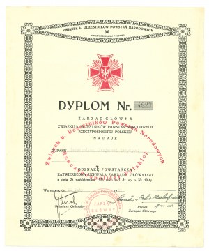II RP, Diploma Association of Former Participants of National Uprisings of the Republic of Poland