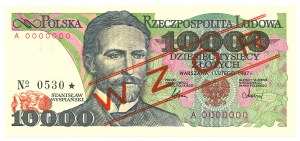 People's Republic of Poland, 10,000 zloty 1987 A - MODEL No. 0530