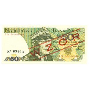 PRL, 50 złotych 1986 EG - WZÓR No. 0940