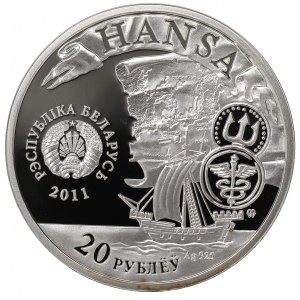 Białoruś, 20 Rubli 2011 - Połock