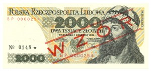 People's Republic of Poland, 2000 gold 1982 BP - MODEL No. 0148
