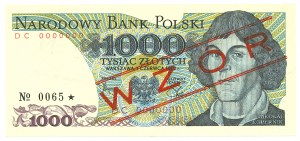 People's Republic of Poland, 1000 gold 1982 DC - MODEL No. 0065