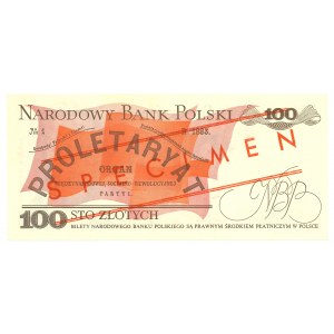 PRL, 100 złotych 1982 HG - WZÓR No. 0340