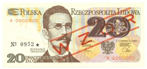 PRL, 20 zloty 1982 A - MODEL No. 0952
