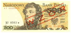 PRL, 500 zloty 1976 AF - MODEL No. 0563