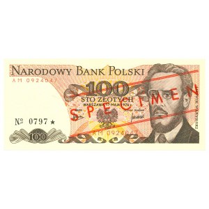 PRL, 100 złotych 1976 AM - WZÓR No. 0797