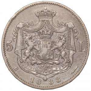 Roumanie, Charles Ier, 5 lei 1883