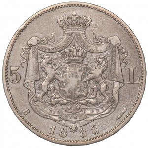 Romania, Carol I, 5 lei 1883