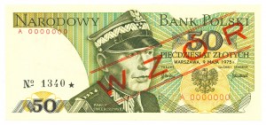 PRL, 50 zloty 1975 A - MODEL No. 1340