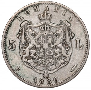 Romania, Carol I, 5 lei 1880