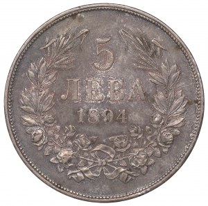 Bulgaria, 5 leva 1894