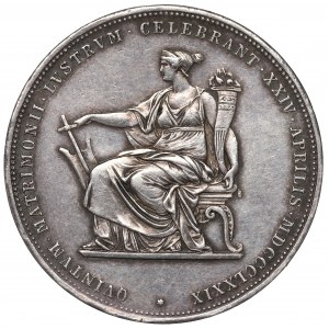 Austria, Francesco Giuseppe, 2 fiorini 1879 - nozze d'argento