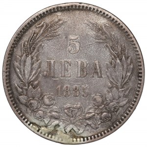 Bulgaria, 5 leva 1885
