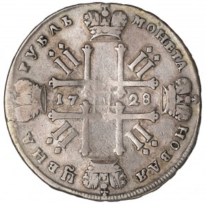 Russia, Peter II, Roubl 1728