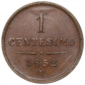 Kingdom of Lombardy and Venice, 1 centesimo 1852