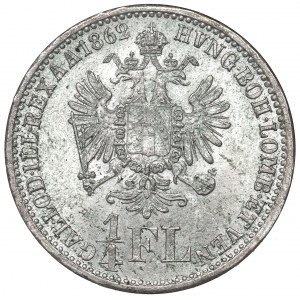 Austria, Franz Joseph, 1/4 florin 1862