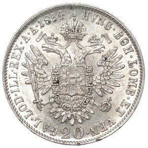 Austria, 20 kreuzers 1854