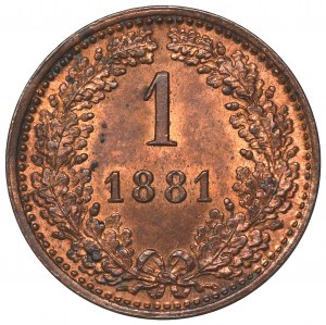 Austria, 1 kreuzer 1881